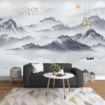 Fotobehang Boot op het water