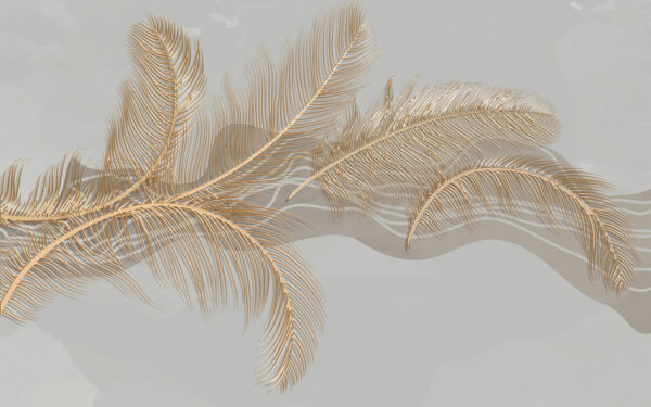 Elegante illustratie met metallic veren Elegante illustratie met metallic veren