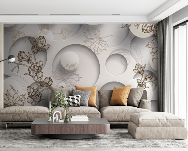Behang met cirkels en bloemen u40267pig63m 600x480 - Behang met cirkels en bloemen - tegory