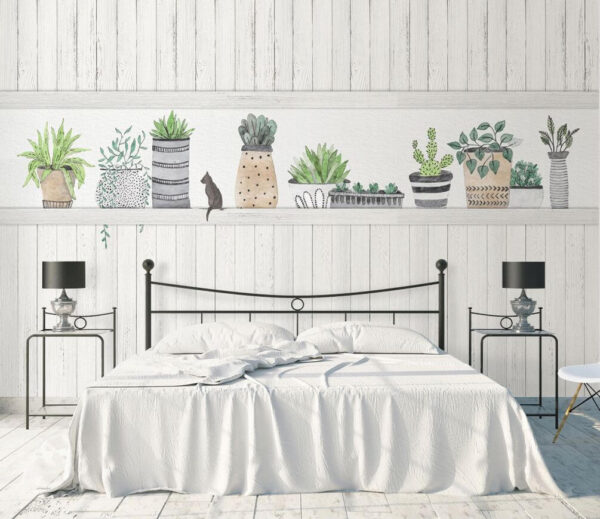Rij potplanten Rij potplanten
