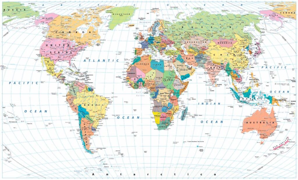 Kaart van de wereld Kaart van de wereld