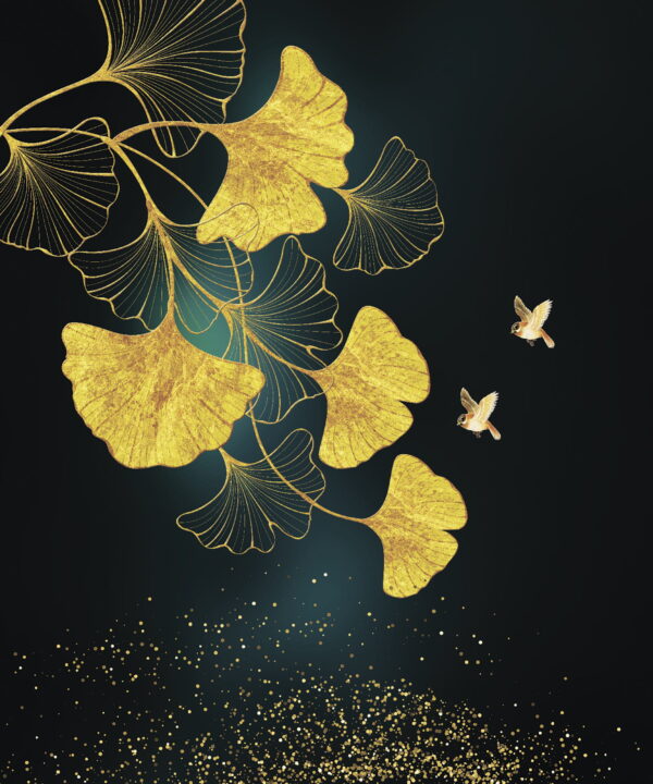 Ginkgobladeren en vogels in elegantie u39199p 600x720 - Ginkgobladeren en vogels in elegantie - tegory