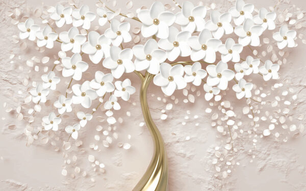 Elegante witte bloemen in een elegante vaas Elegante witte bloemen in een elegante vaas