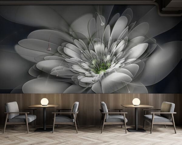Witte bloem met groen hart u36925piz137 600x480 - Witte bloem met groen hart - tegory