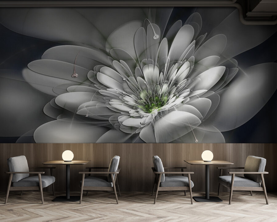 Witte bloem met groen hart u36925piz137 900x720 - Witte bloem met groen hart - tegory