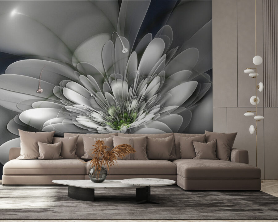 Witte bloem met groen hart u36925pig58 900x720 - Witte bloem met groen hart - tegory