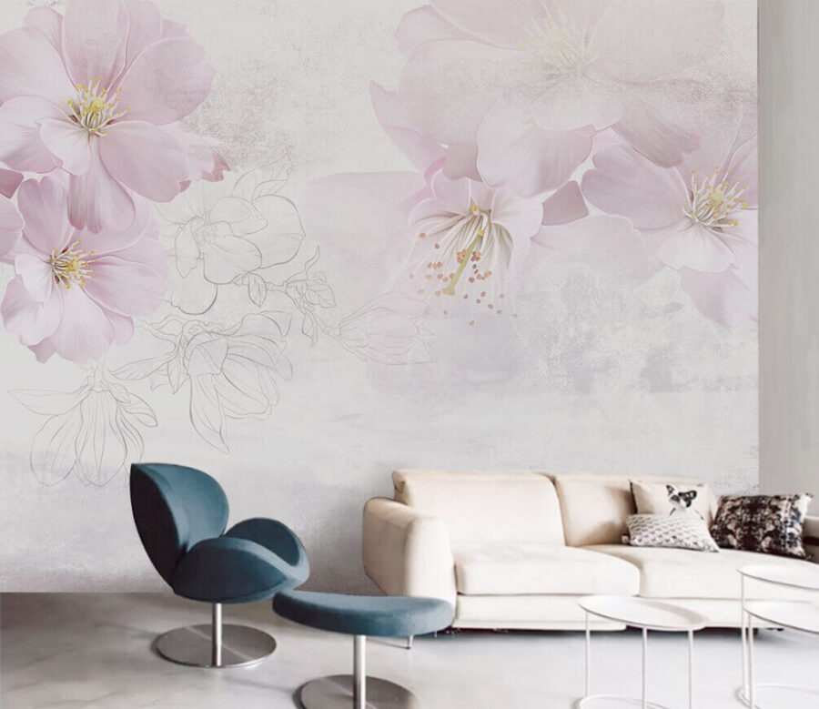 Delicate bloesems dansen in de wind