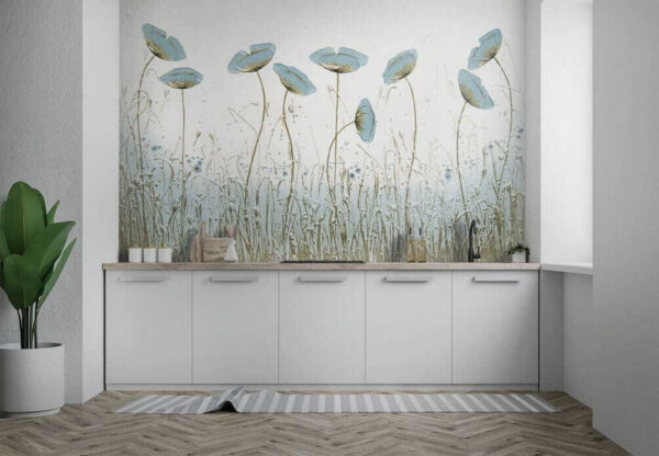 Painting of flowers in a field Painting of flowers in a field