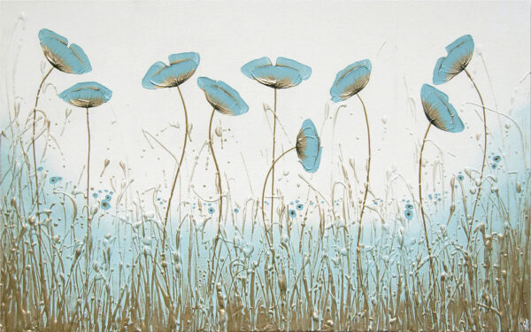 Painting of flowers in a field Painting of flowers in a field