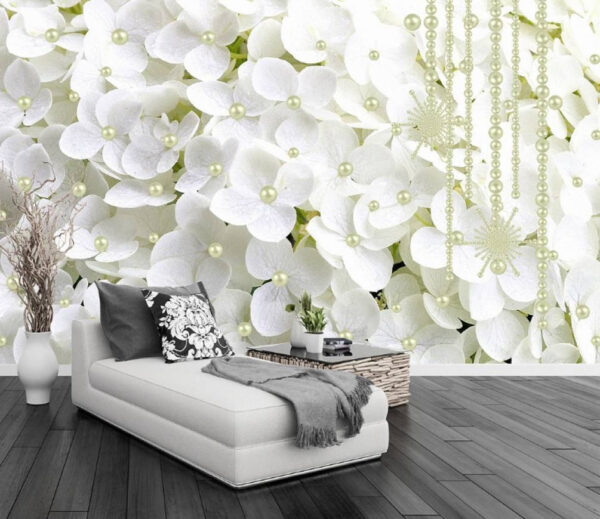 Groep witte bloemen Groep witte bloemen