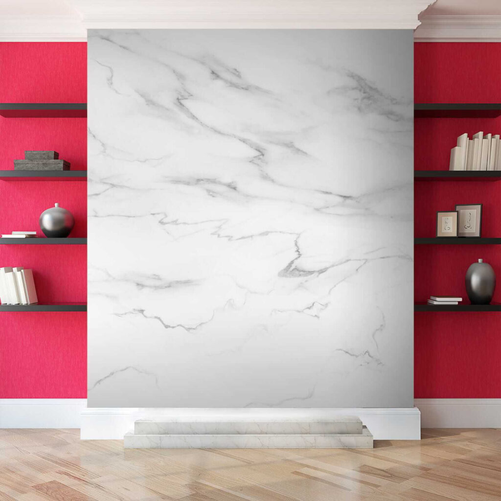 White marble with black veins White marble with black veins