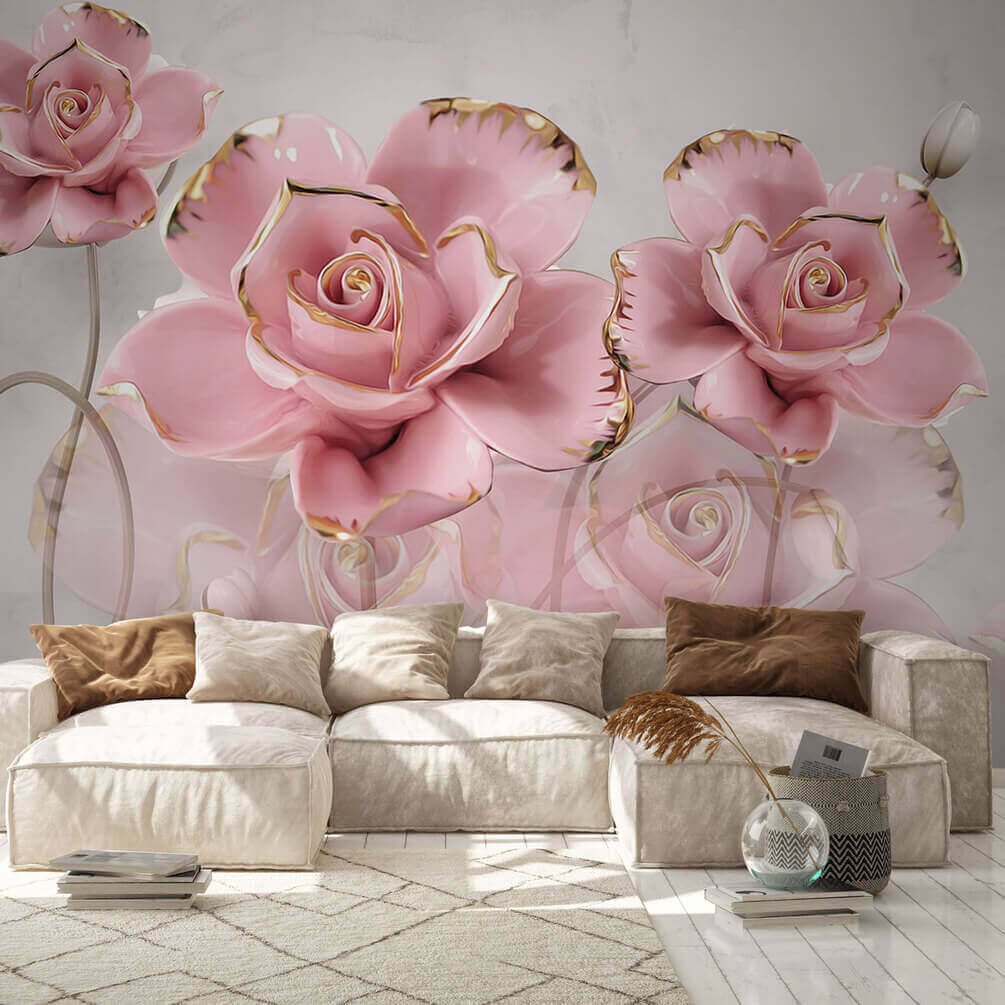 Groep roze bloemen u34215pig2 - Groep roze bloemen - tegory