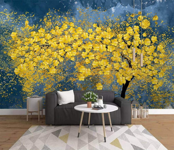 Boom met gele bladeren Boom met gele bladeren