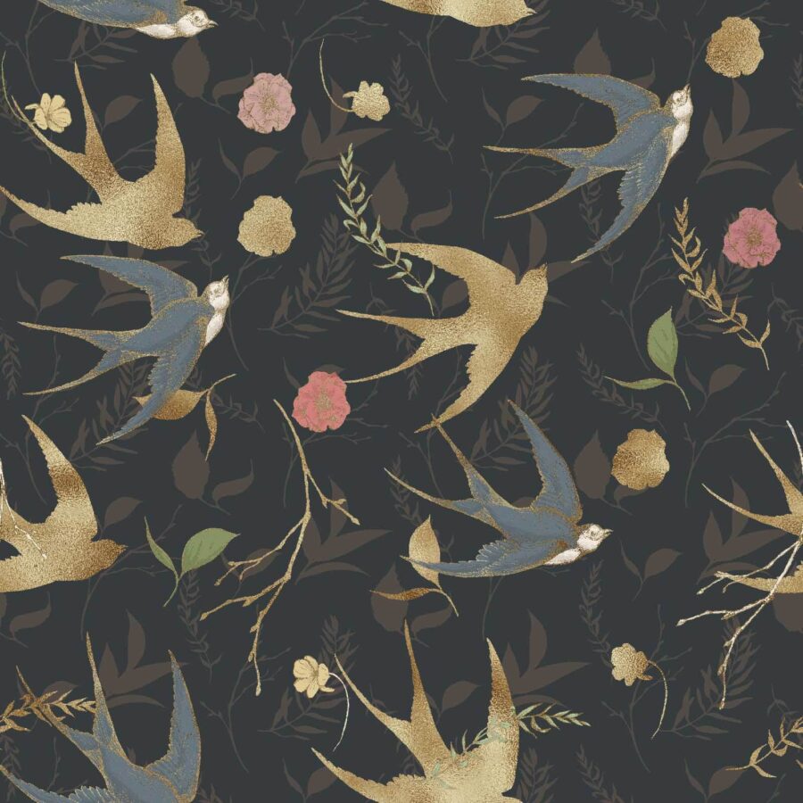 Patroon van vogels en bloemen
