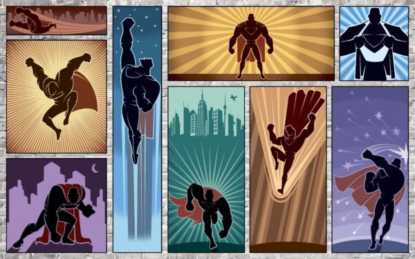 Verzameling superheldenposters Verzameling superheldenposters