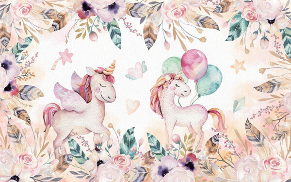 Eenhoorns en bloemen Eenhoorns en bloemen