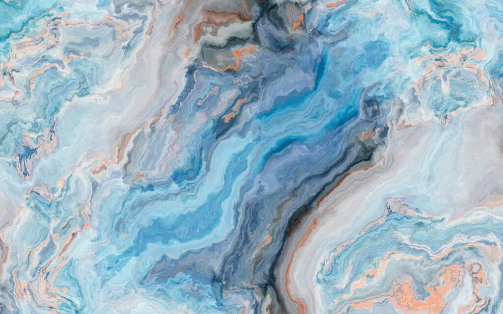Dynamic patterns in calming blue hues
