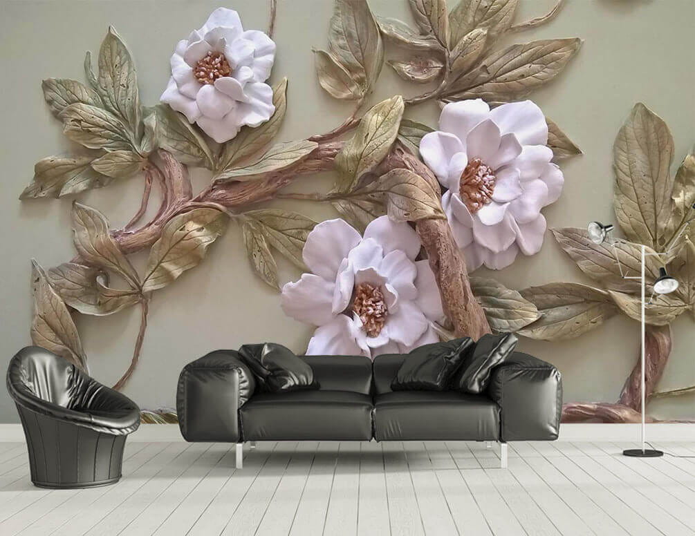 u28623pig1m - Wanddecoratie met bloemen en bladeren - tegory