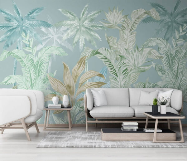 Behang met palmbomen Behang met palmbomen