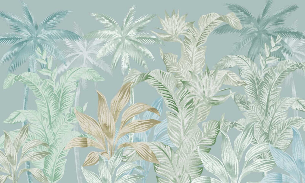 Behang met palmbomen Behang met palmbomen