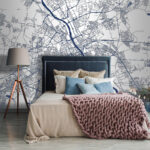 Fotobehang Kaart van een stad