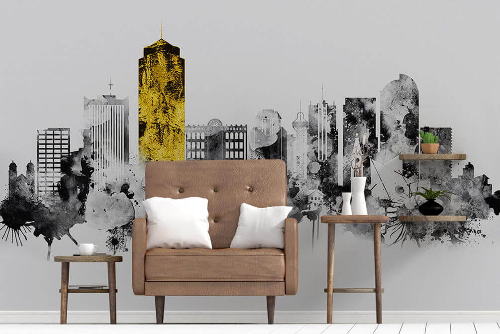 u24896pig5 - Zwart-wit stadslandschap - tegory