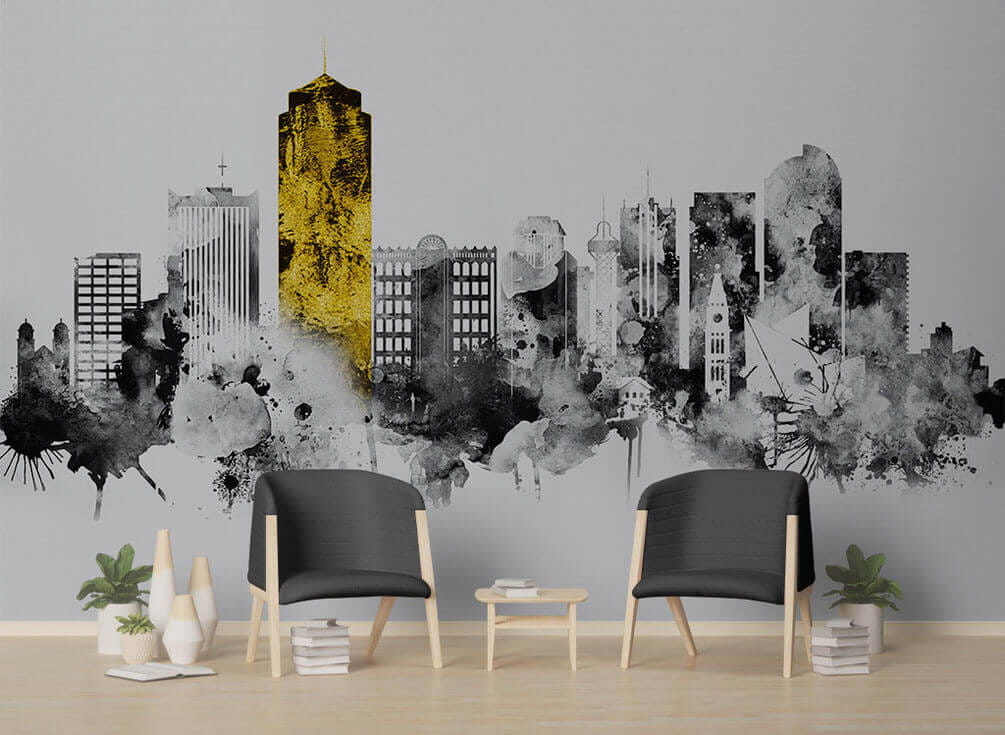 u24896pig4 - Zwart-wit stadslandschap - tegory