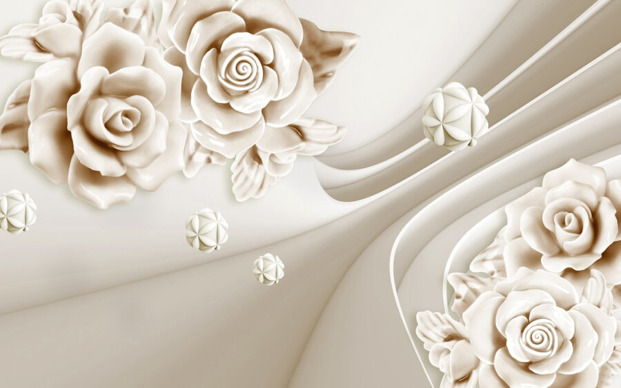 Witte rozen en witte golven
