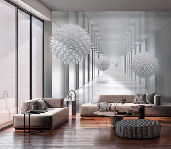 Witte kamer met witte ballen Witte kamer met witte ballen