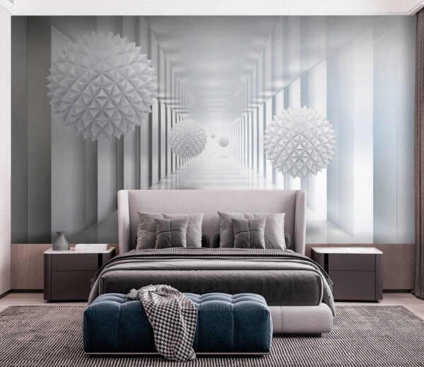 Witte kamer met witte ballen Witte kamer met witte ballen