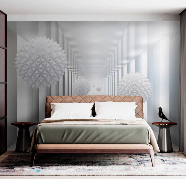 Witte kamer met witte ballen Witte kamer met witte ballen