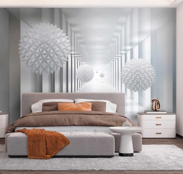 Witte kamer met witte ballen Witte kamer met witte ballen