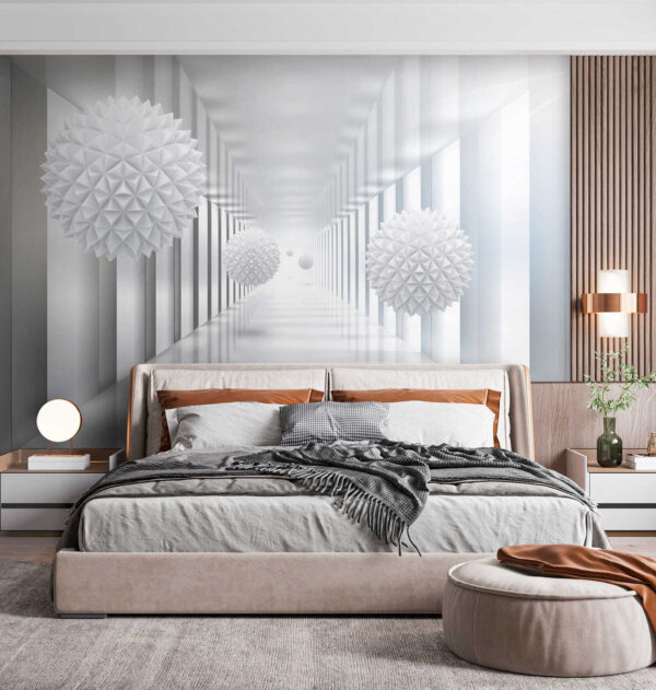 Witte kamer met witte ballen Witte kamer met witte ballen