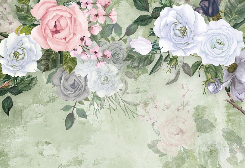 Delicate bloemen in zachte pasteltinten