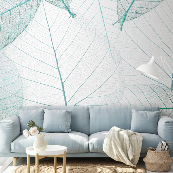 A group of leaves with veins