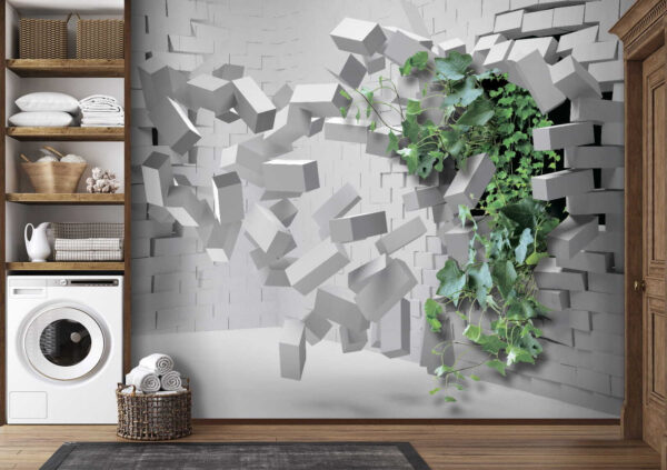 Plant die door een muur breekt Plant die door een muur breekt