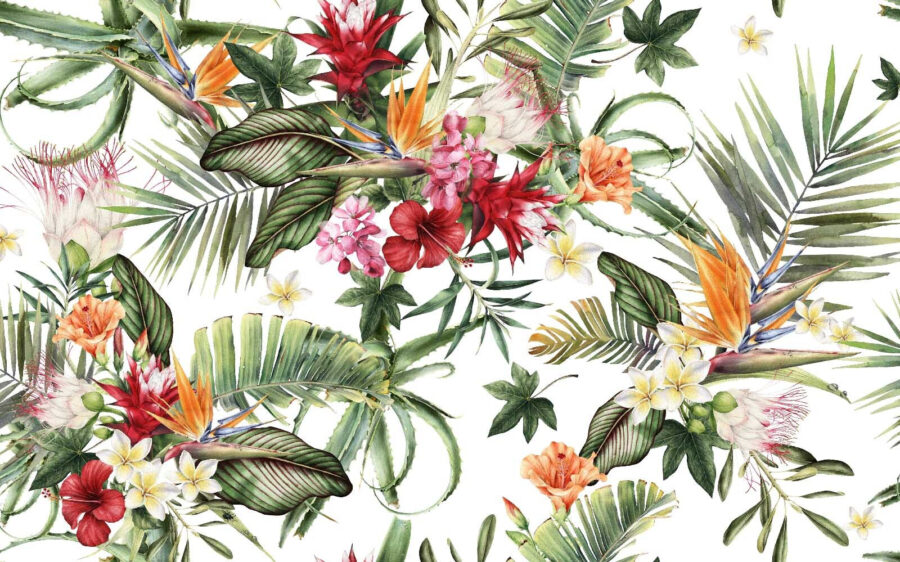 Patroon van bloemen en bladeren