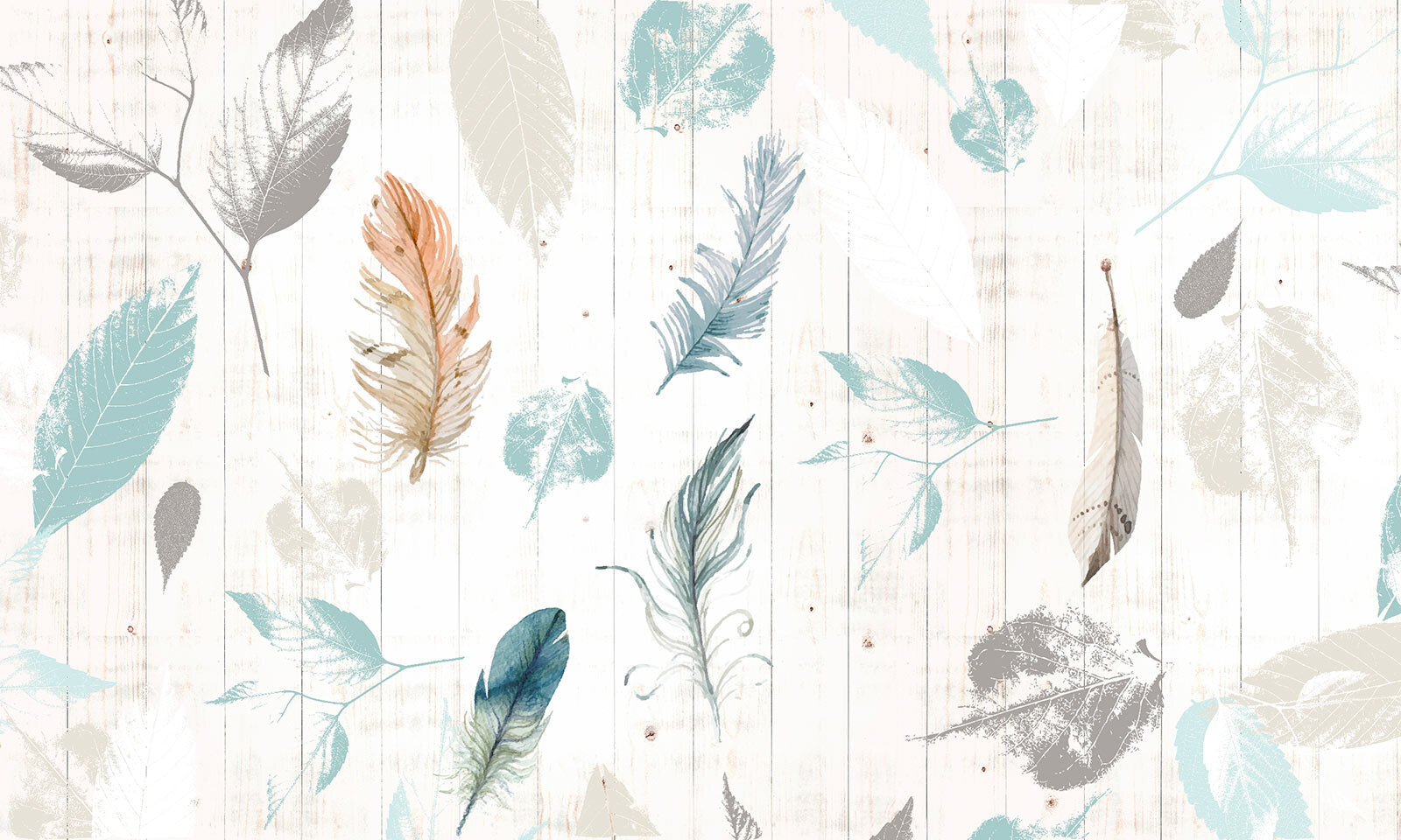 u21570p - Groep veren op een houten oppervlak - tegory