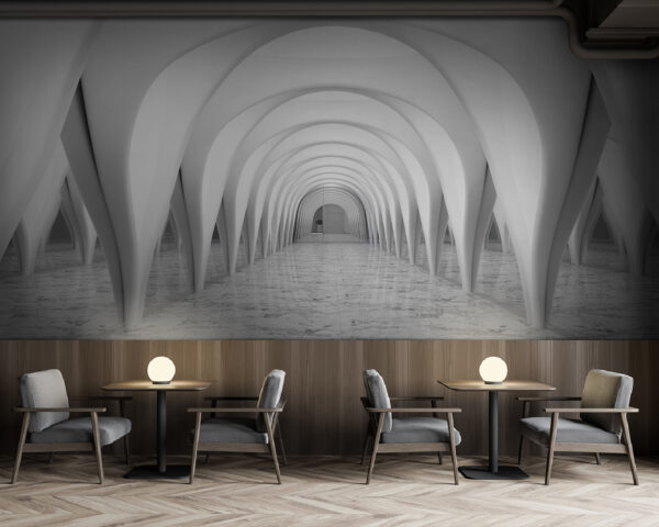 Witte kamer met gewelfd plafond Witte kamer met gewelfd plafond