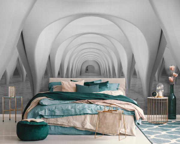 Witte kamer met gewelfd plafond Witte kamer met gewelfd plafond