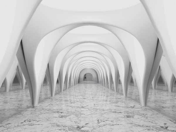Witte kamer met gewelfd plafond Witte kamer met gewelfd plafond