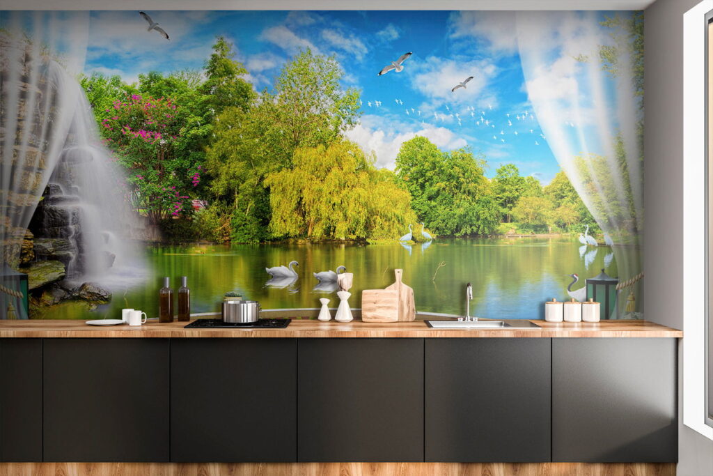 u18753pik3 1024x683 - Uitzicht op een vijver met vogels en bomen - tegory