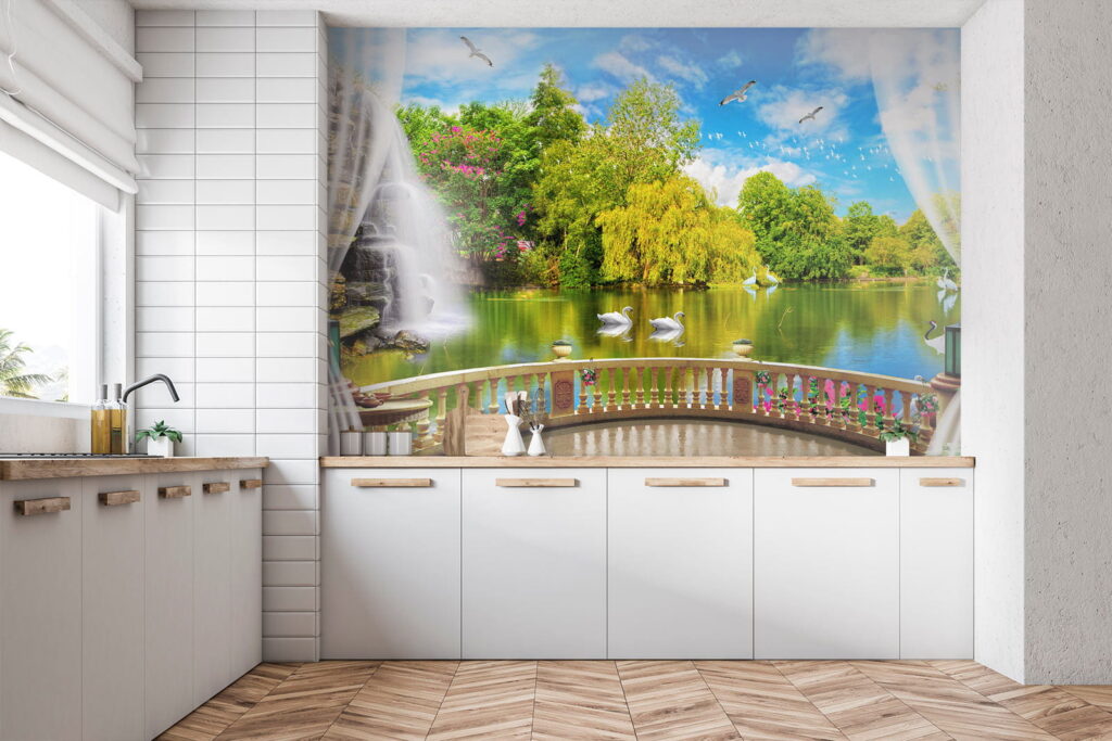 u18753pik2 1024x683 - Uitzicht op een vijver met vogels en bomen - tegory