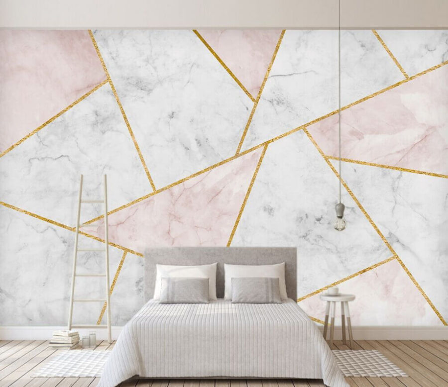 Abstract marmerpatroon met zachte tinten