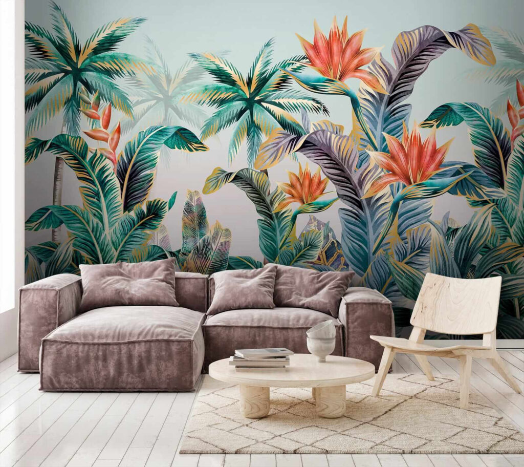 Colorful tropical plants and flowers Colorful tropical plants and flowers