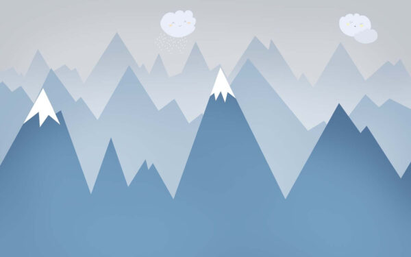 Bergketen met een wolk en een wolk erboven Bergketen met een wolk en een wolk erboven