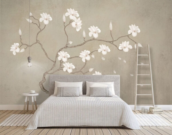 Witte bloemen aan een tak Witte bloemen aan een tak