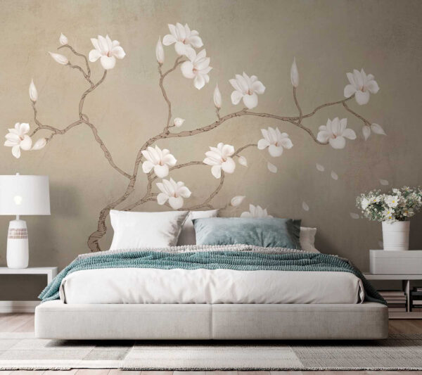 Witte bloemen aan een tak Witte bloemen aan een tak
