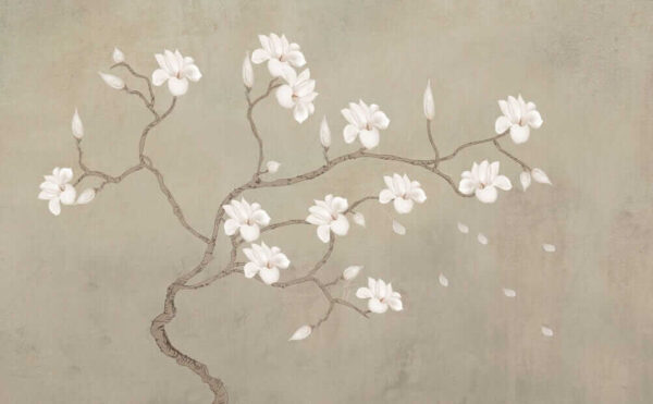 Witte bloemen aan een tak Witte bloemen aan een tak