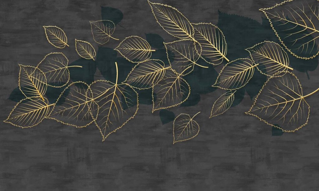 u13983p 1024x614 - Tekening van bladeren op een zwarte achtergrond - tegory